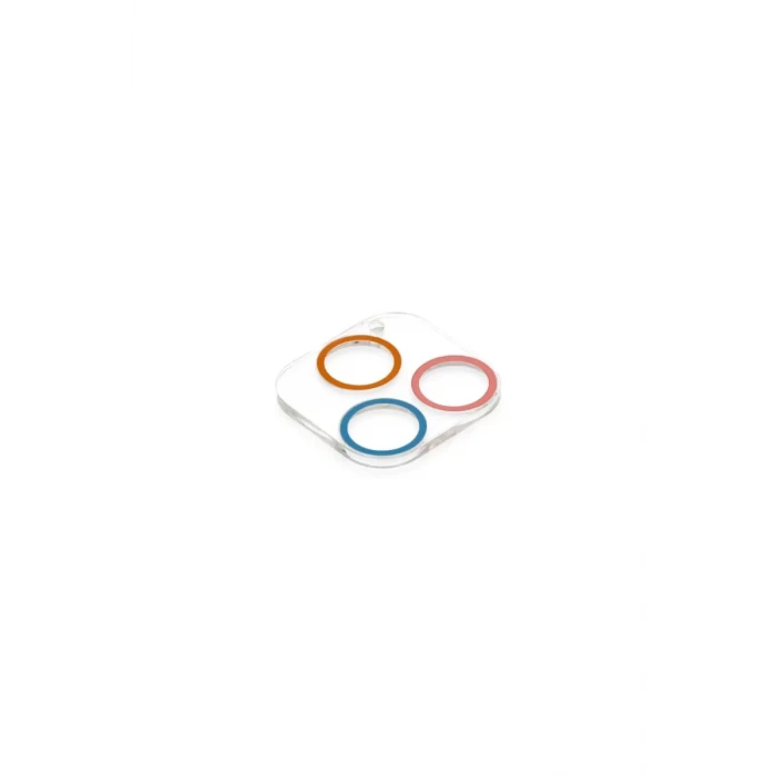 Newface Apple iPhone 12 Pro Renkli Kamera Lens Koruma Cam - Pembe-Mavi