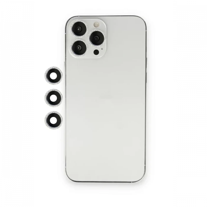 Newface Apple iPhone 12 Pro Shine Kamera Lens - Gümüş