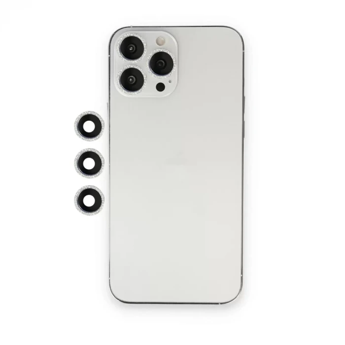 Newface Apple iPhone 12 Pro Shine Kamera Lens - Gümüş
