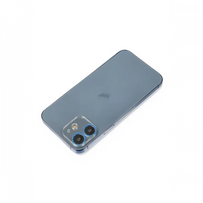 Newface Apple iPhone 12 Shine Kamera Lens Koruma Cam - Mavi
