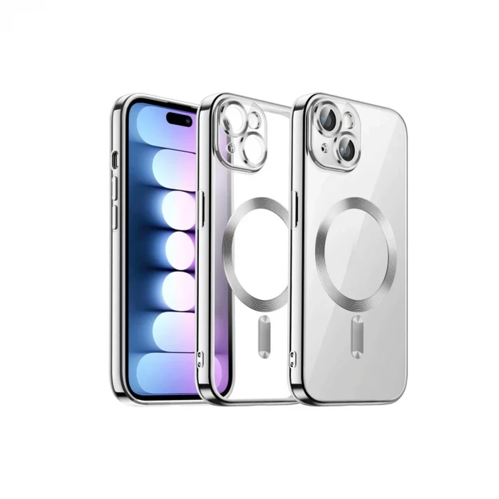 Newface Apple iPhone 13 Kılıf Kross Magneticsafe Kapak - Titan Gri