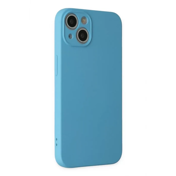 Newface Apple iPhone 13 Mini Kılıf Nano içi Kadife Silikon - Mavi