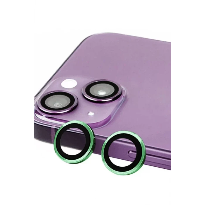 Newface Apple iPhone 13 Mini Raze Metal Kamera Lens - Yeşil