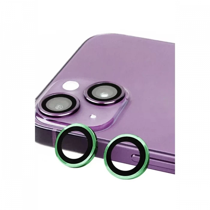 Newface Apple iPhone 13 Mini Raze Metal Kamera Lens - Yeşil