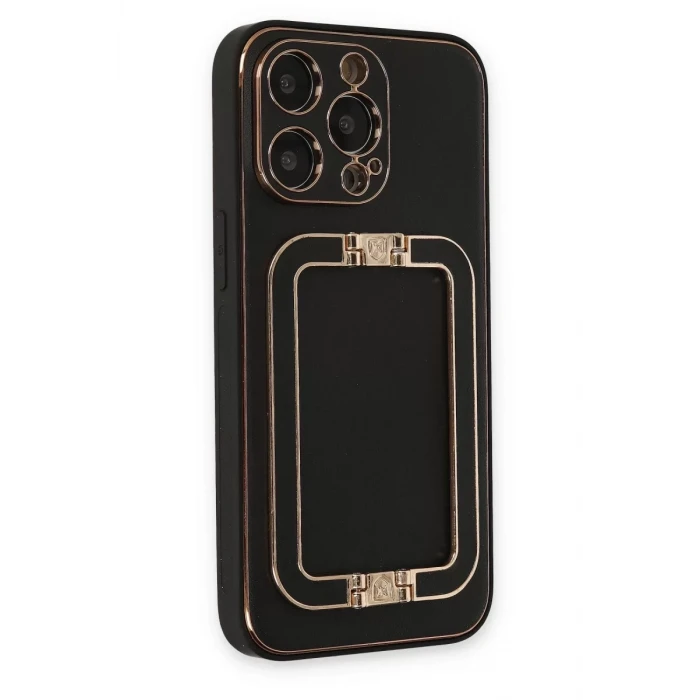 Newface Apple iPhone 13 Pro Kılıf Coco Elit Kapak - Siyah