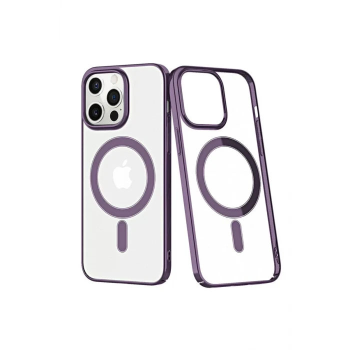 Newface Apple iPhone 13 Pro Kılıf Element Magneticsafe Sert Kapak - Derin Mor