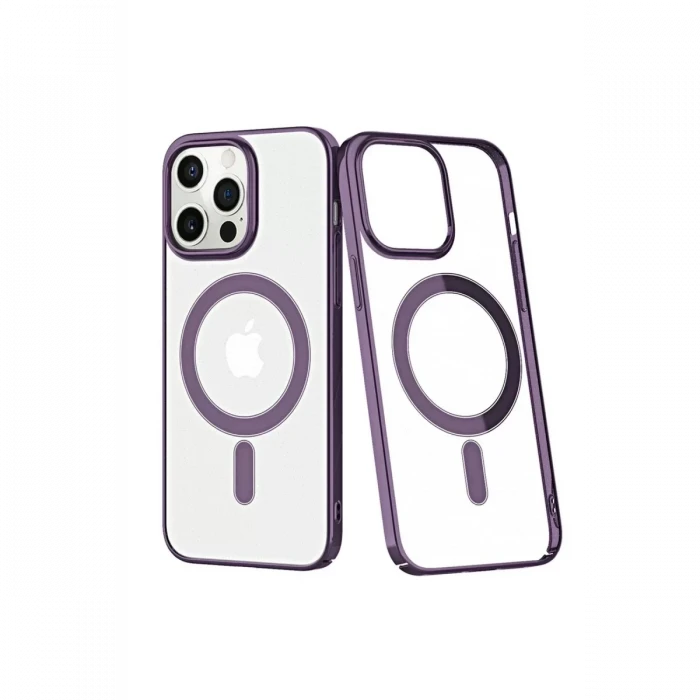 Newface Apple iPhone 13 Pro Kılıf Element Magneticsafe Sert Kapak - Derin Mor