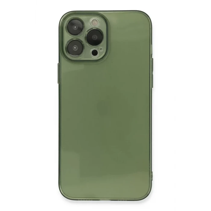 Newface Apple iPhone 13 Pro Kılıf Fly Lens Silikon - Yeşil