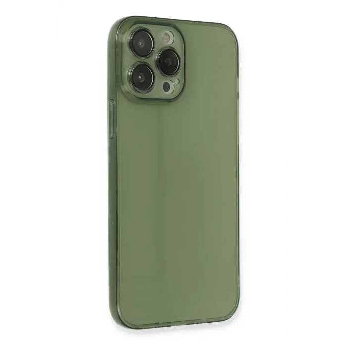 Newface Apple iPhone 13 Pro Kılıf Fly Lens Silikon - Yeşil