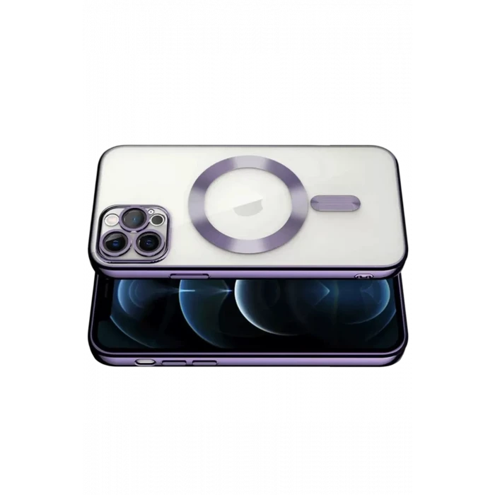 Newface Apple iPhone 13 Pro Kılıf Kross Magneticsafe Kapak - Mor