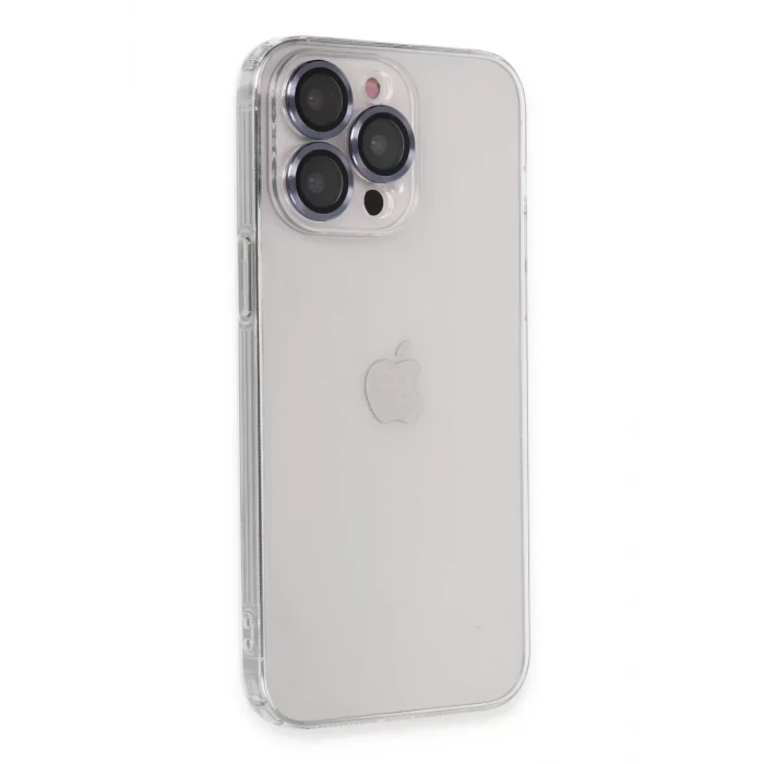 Newface Apple iPhone 13 Pro Kılıf Luko Lens Silikon - Sierra Blue