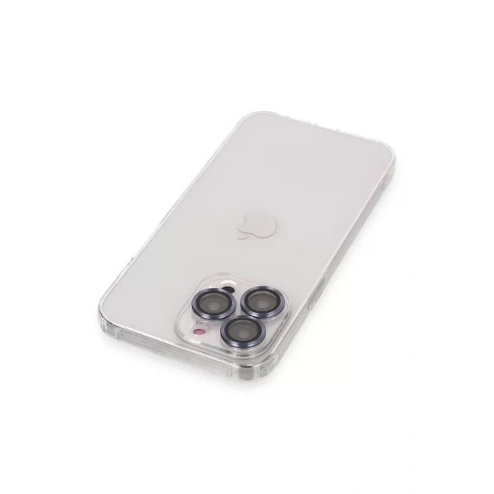 Newface Apple iPhone 13 Pro Kılıf Luko Lens Silikon - Sierra Blue