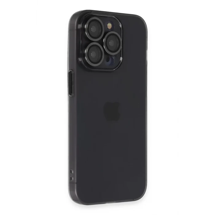 Newface Apple iPhone 13 Pro Kılıf Luko Lens Silikon - Siyah