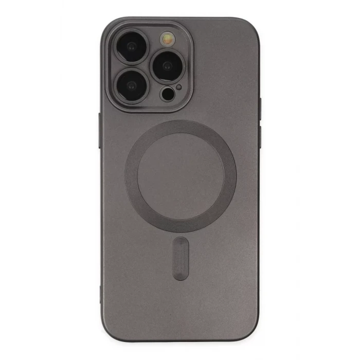 Newface Apple iPhone 13 Pro Kılıf Moshi Lens Magneticsafe Silikon - Füme