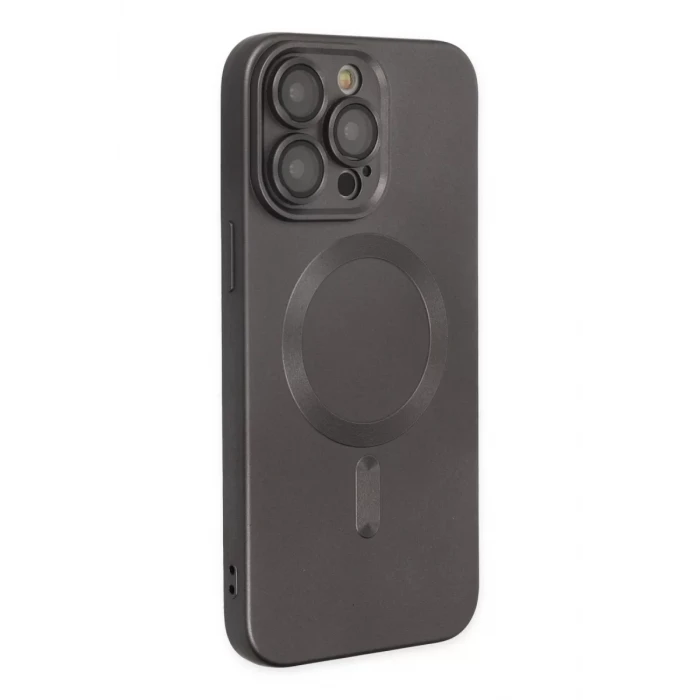 Newface Apple iPhone 13 Pro Kılıf Moshi Lens Magneticsafe Silikon - Füme