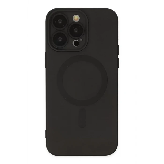 Newface Apple iPhone 13 Pro Kılıf Moshi Lens Magneticsafe Silikon - Siyah