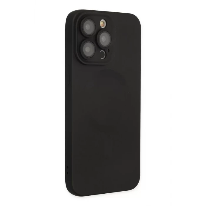 Newface Apple iPhone 13 Pro Kılıf Moshi Lens Magneticsafe Silikon - Siyah