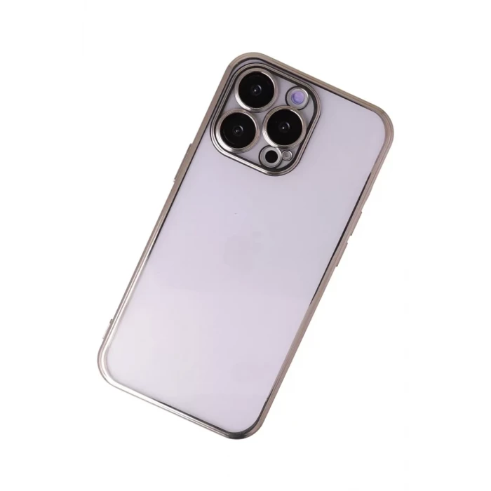Newface Apple iPhone 13 Pro Kılıf Razer Lensli Silikon - Gold