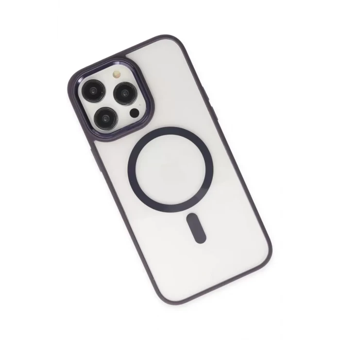 Newface Apple iPhone 13 Pro Kılıf Room Magneticsafe Silikon - Derin Mor