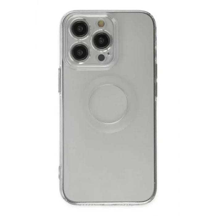 Newface Apple iPhone 13 Pro Kılıf Santa Lens Silikon - Şeffaf