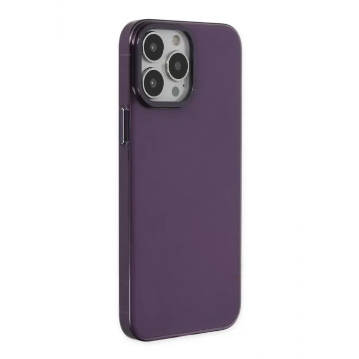 Newface Apple iPhone 13 Pro Max Kılıf Anka PC Sert Metal Kapak - Mor