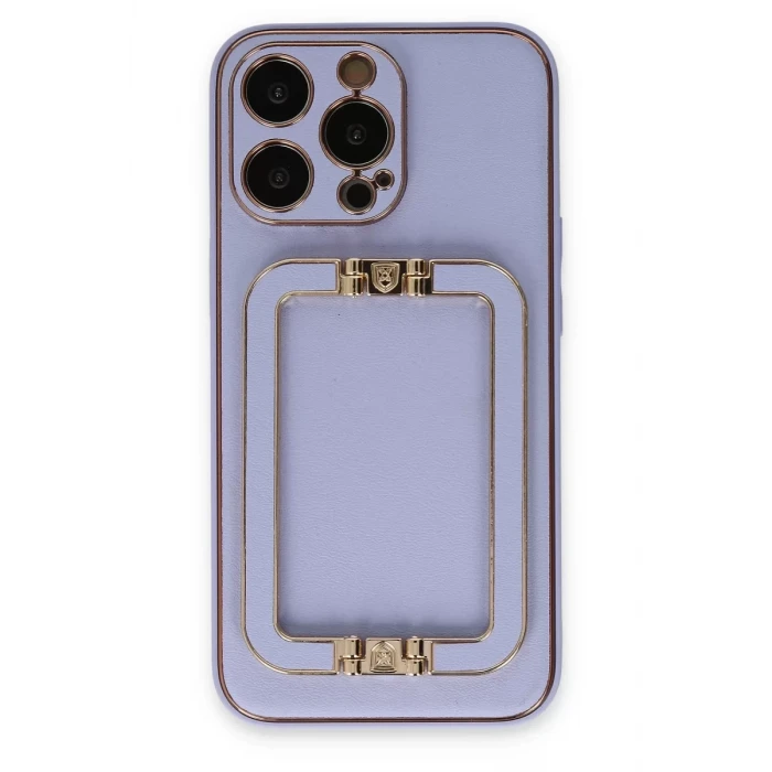 Newface Apple iPhone 13 Pro Max Kılıf Coco Elit Kapak - Lila