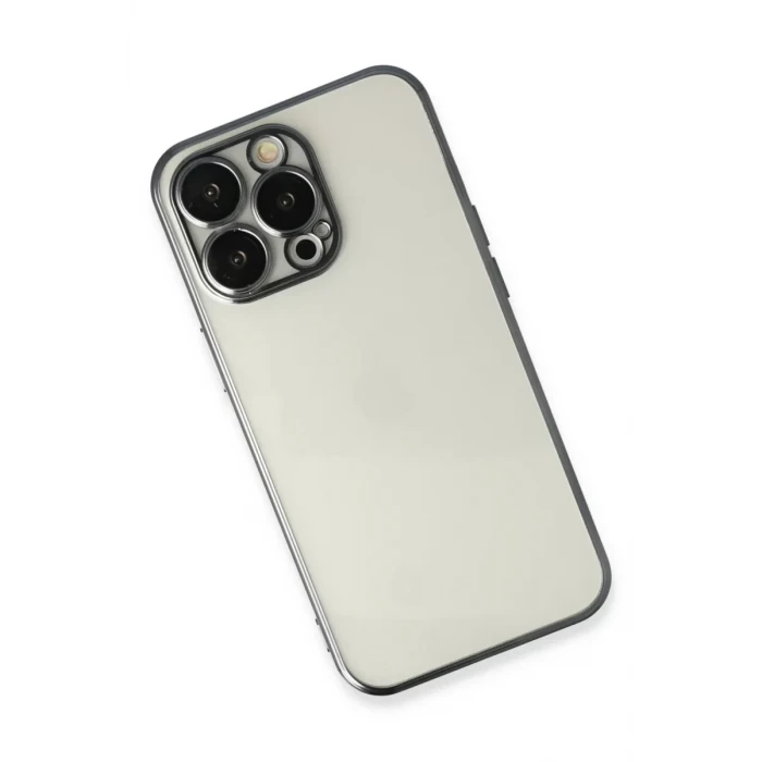 Newface Apple iPhone 13 Pro Max Kılıf Razer Lensli Silikon - Siyah