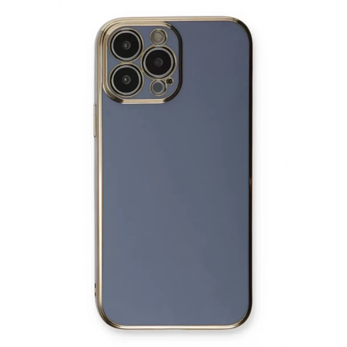 Newface Apple iPhone 13 Pro Max Kılıf Volet Silikon - Mavi