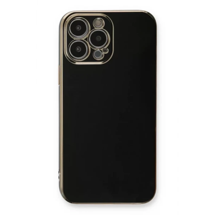 Newface Apple iPhone 13 Pro Max Kılıf Volet Silikon - Siyah