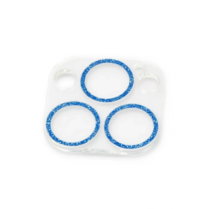 Newface Apple iPhone 13 Pro Max Shine Kamera Lens Koruma Cam - Mavi