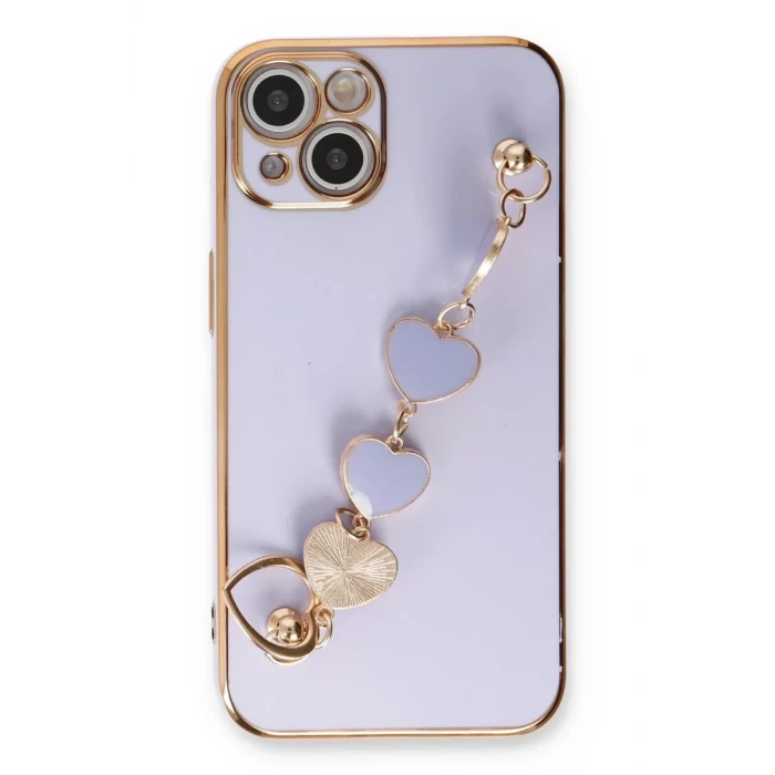 Newface Apple iPhone 14 Kılıf Esila Silikon - Lila