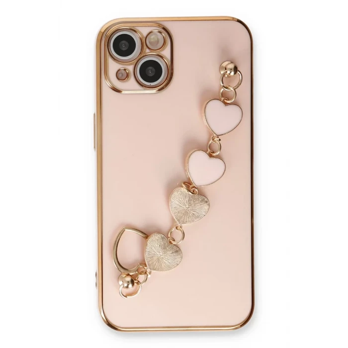 Newface Apple iPhone 14 Kılıf Esila Silikon - Pudra
