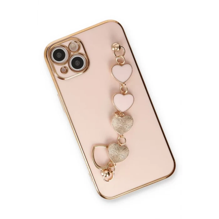 Newface Apple iPhone 14 Kılıf Esila Silikon - Pudra