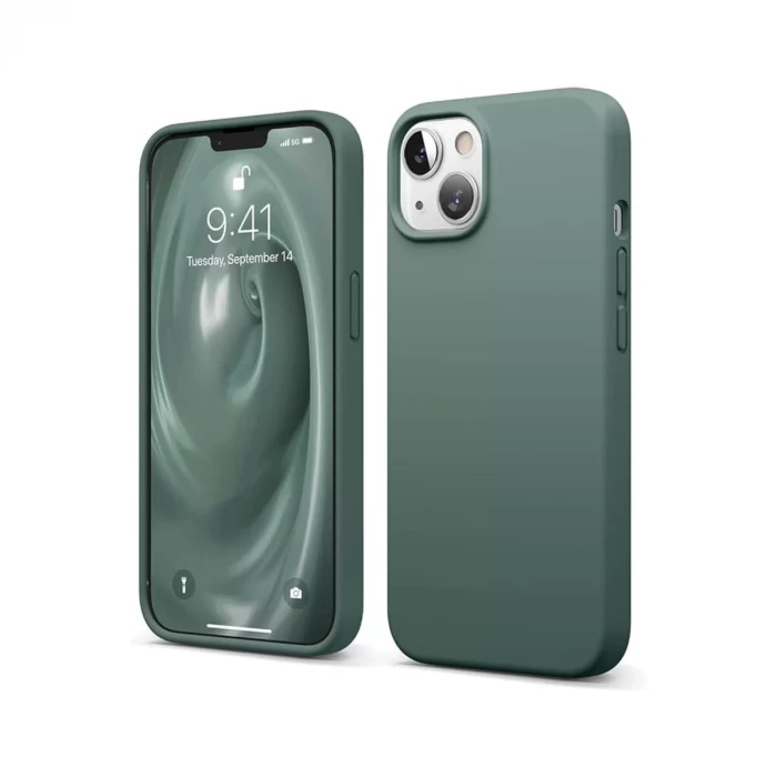 Newface Apple iPhone 14 Kılıf First Silikon - Koyu Yeşil