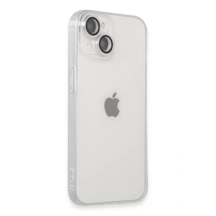 Newface Apple iPhone 14 Kılıf Luko Lens Silikon - Gümüş