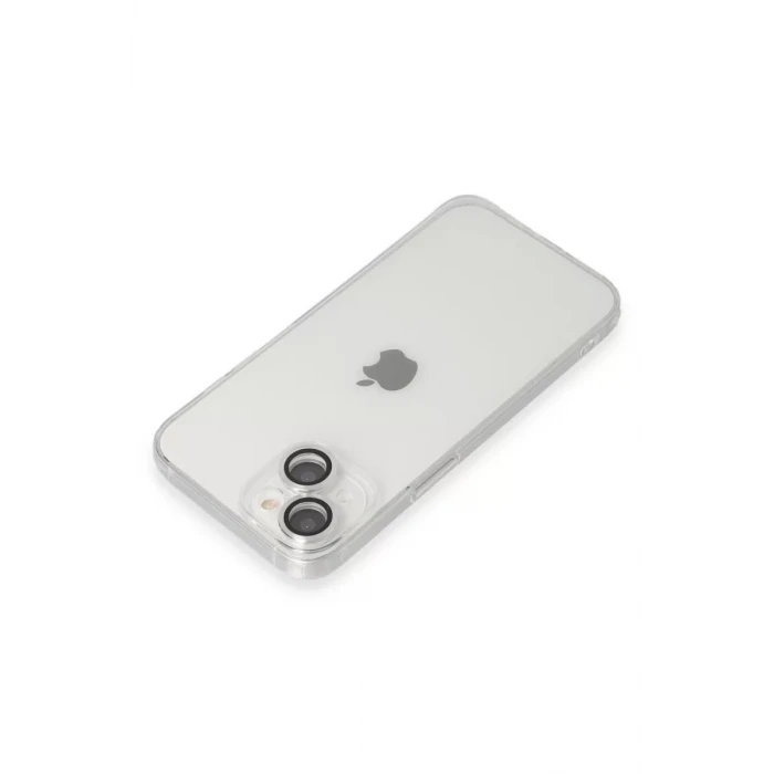 Newface Apple iPhone 14 Kılıf Luko Lens Silikon - Gümüş