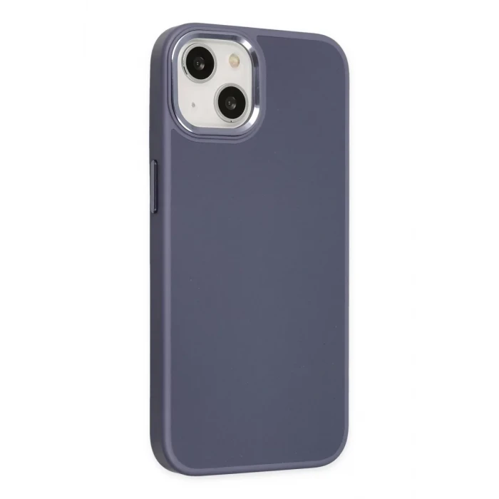 Newface Apple iPhone 14 Plus Kılıf Asya Deri Silikon - Mor