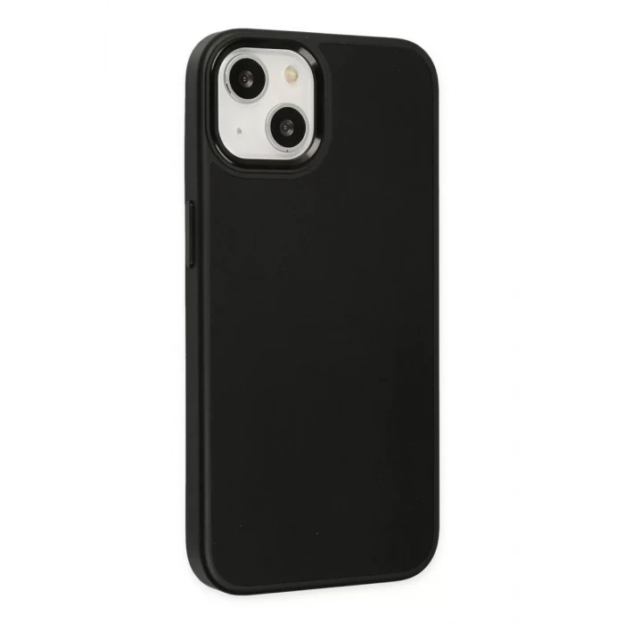 Newface Apple iPhone 14 Plus Kılıf Asya Deri Silikon - Siyah