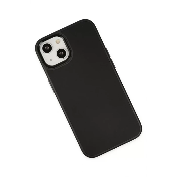 Newface Apple iPhone 14 Plus Kılıf Asya Deri Silikon - Siyah
