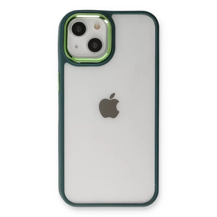 Newface Apple iPhone 14 Plus Kılıf Dora Kapak - Haki Yeşil