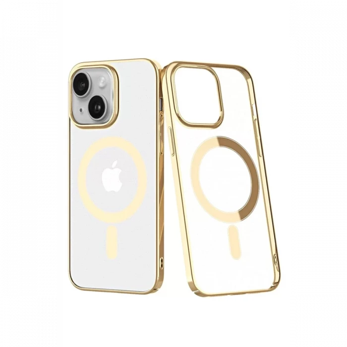 Newface Apple iPhone 14 Plus Kılıf Element Magneticsafe Sert Kapak - Gold