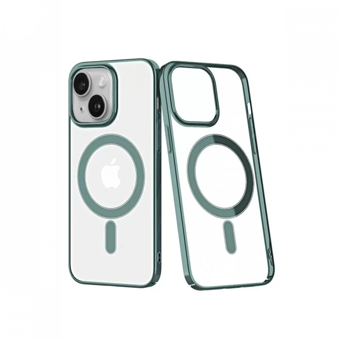 Newface Apple iPhone 14 Plus Kılıf Element Magneticsafe Sert Kapak - Köknar Yeşili