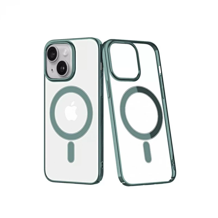 Newface Apple iPhone 14 Plus Kılıf Element Magneticsafe Sert Kapak - Köknar Yeşili