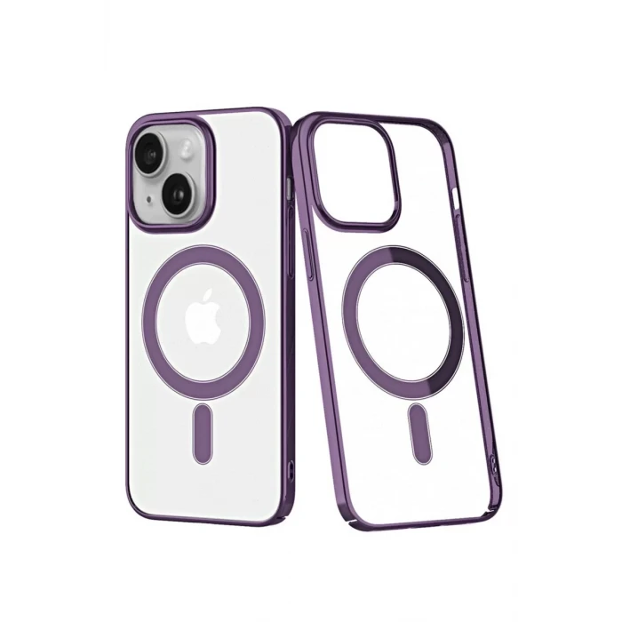 Newface Apple iPhone 14 Plus Kılıf Element Magneticsafe Sert Kapak - Mor