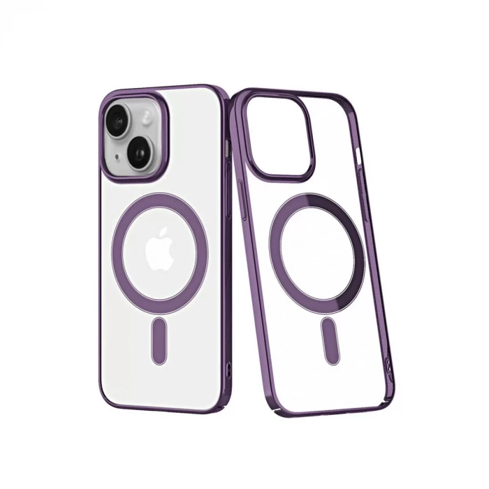 Newface Apple iPhone 14 Plus Kılıf Element Magneticsafe Sert Kapak - Mor