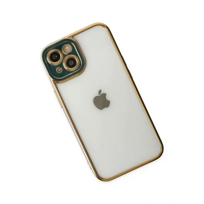 Newface Apple iPhone 14 Plus Kılıf Liva Lens Silikon - Yeşil