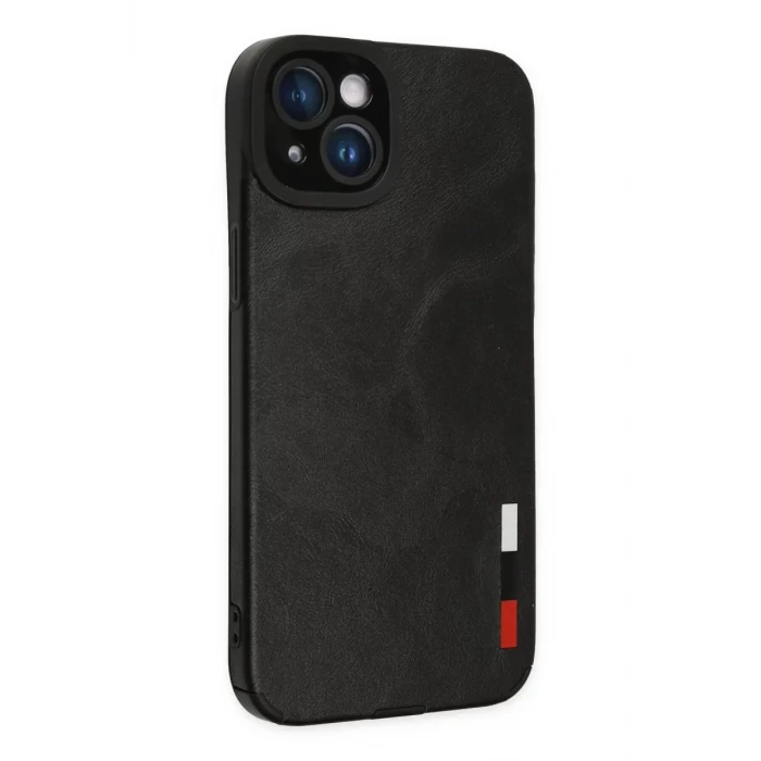 Newface Apple iPhone 14 Plus Kılıf Loop Deri Silikon - Siyah
