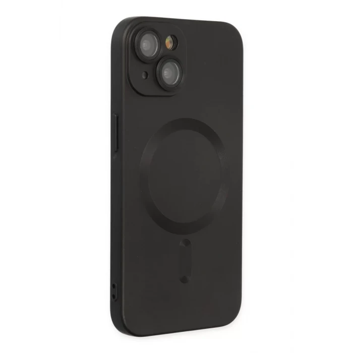 Newface Apple iPhone 14 Plus Kılıf Moshi Lens Magneticsafe Silikon - Siyah