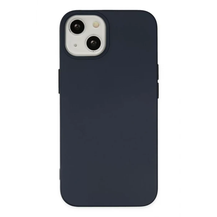 Newface Apple iPhone 14 Plus Kılıf Nano içi Kadife Silikon - Lacivert