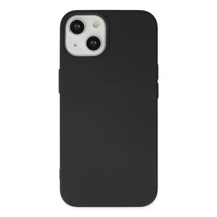 Newface Apple iPhone 14 Plus Kılıf Nano içi Kadife Silikon - Siyah